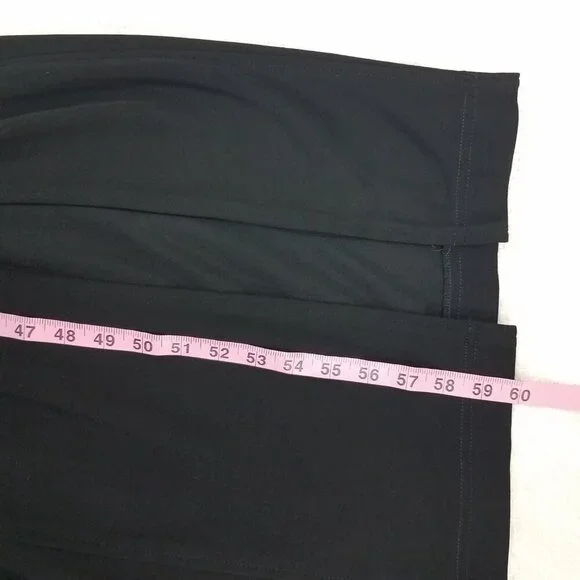 Tadashi Shoji Size M Long Maxi Evening Dress Front Slit Black / Silver Vintage - Picture 13 of 13